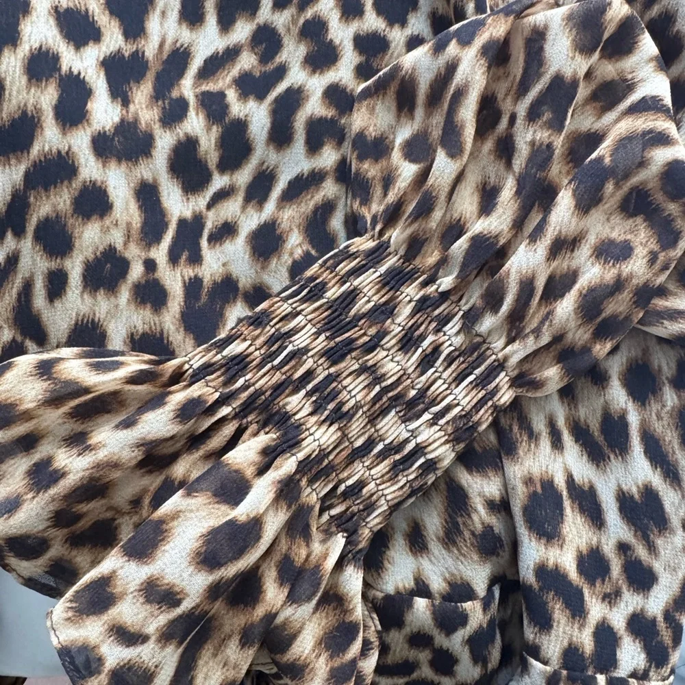 NWT Zara Long Sleeve Mock Neck Leopard 
Size Medium - Picture 11 of 13